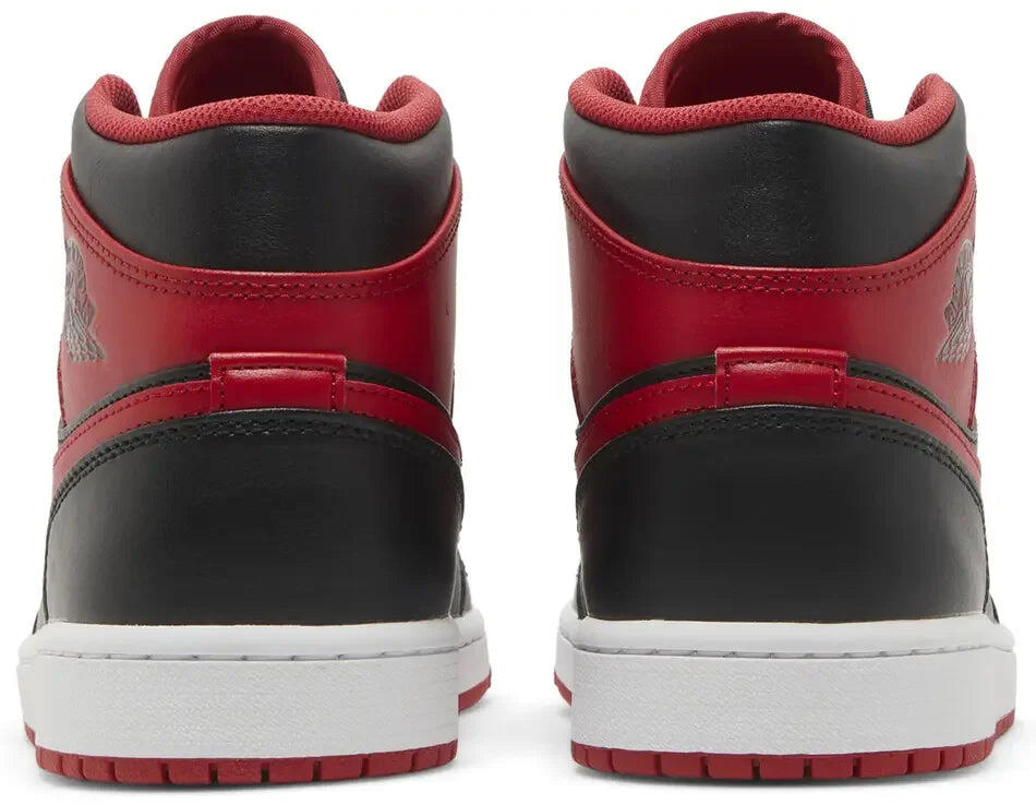 Scarpe - basket - unisex - air jordan 1 mid - nero/rosso 3/5