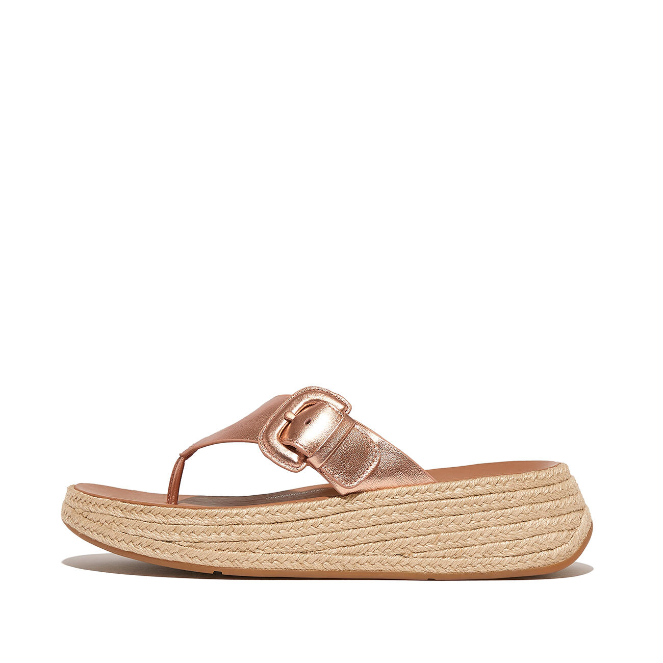 FitFlop F-Mode Espadrille Adj. Sandales à bride plate en cuir 3/7