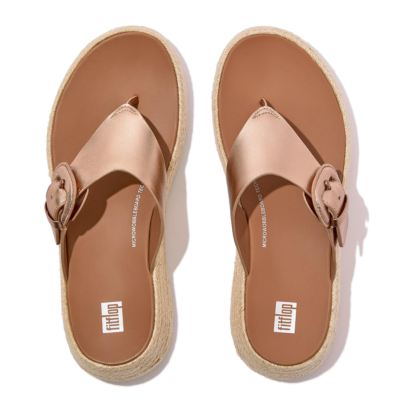 FitFlop F-Mode Espadrille Adj. Sandales à bride plate en cuir 5/7