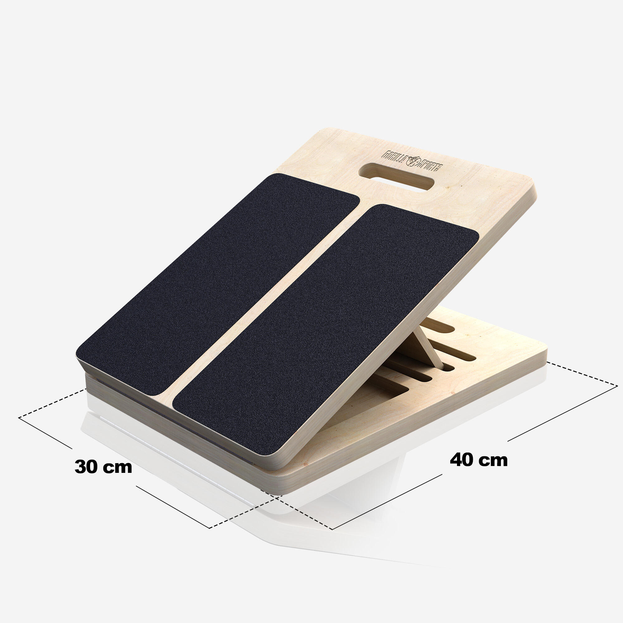 Planche d'équilibre réglable bois – 5 niveaux stretching training 2/6