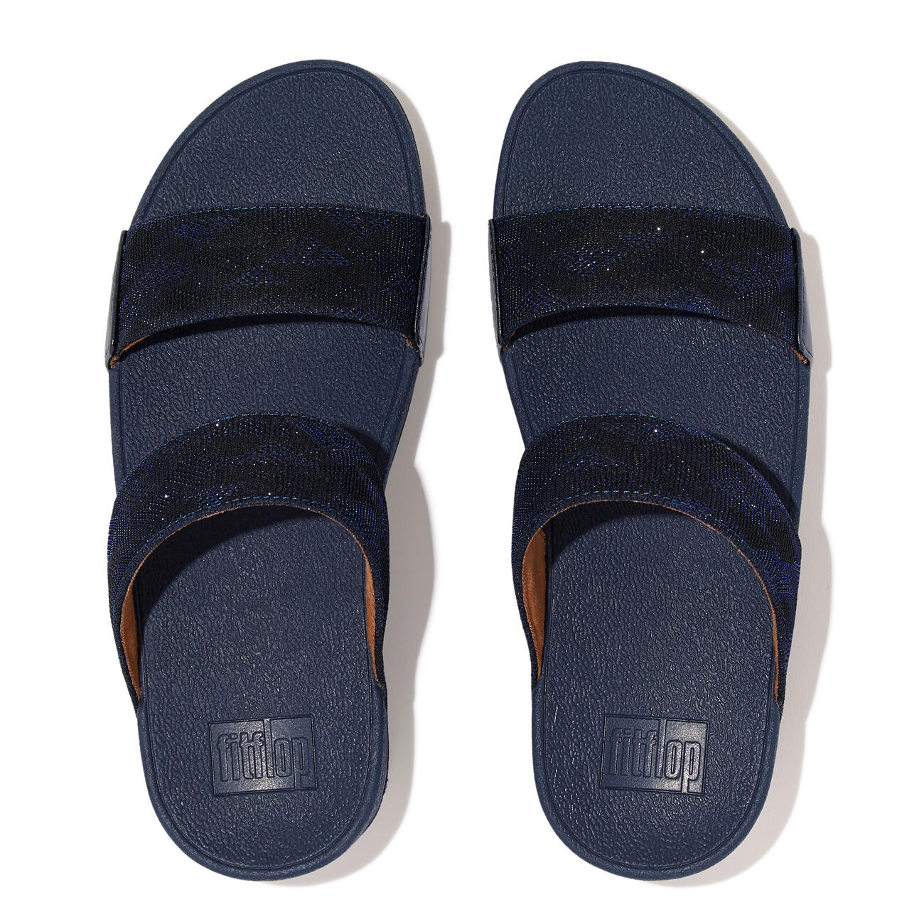 FITFLOP FitFlop Lulu Dames Slide - Donkerblauw Geo Glitz - Met Glitters en 5/7