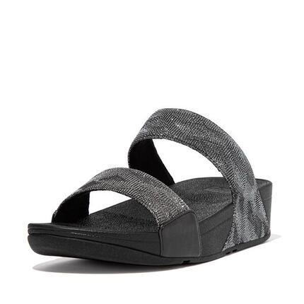 FITFLOP Lulu Slide - Geo Glitz ZWART 39