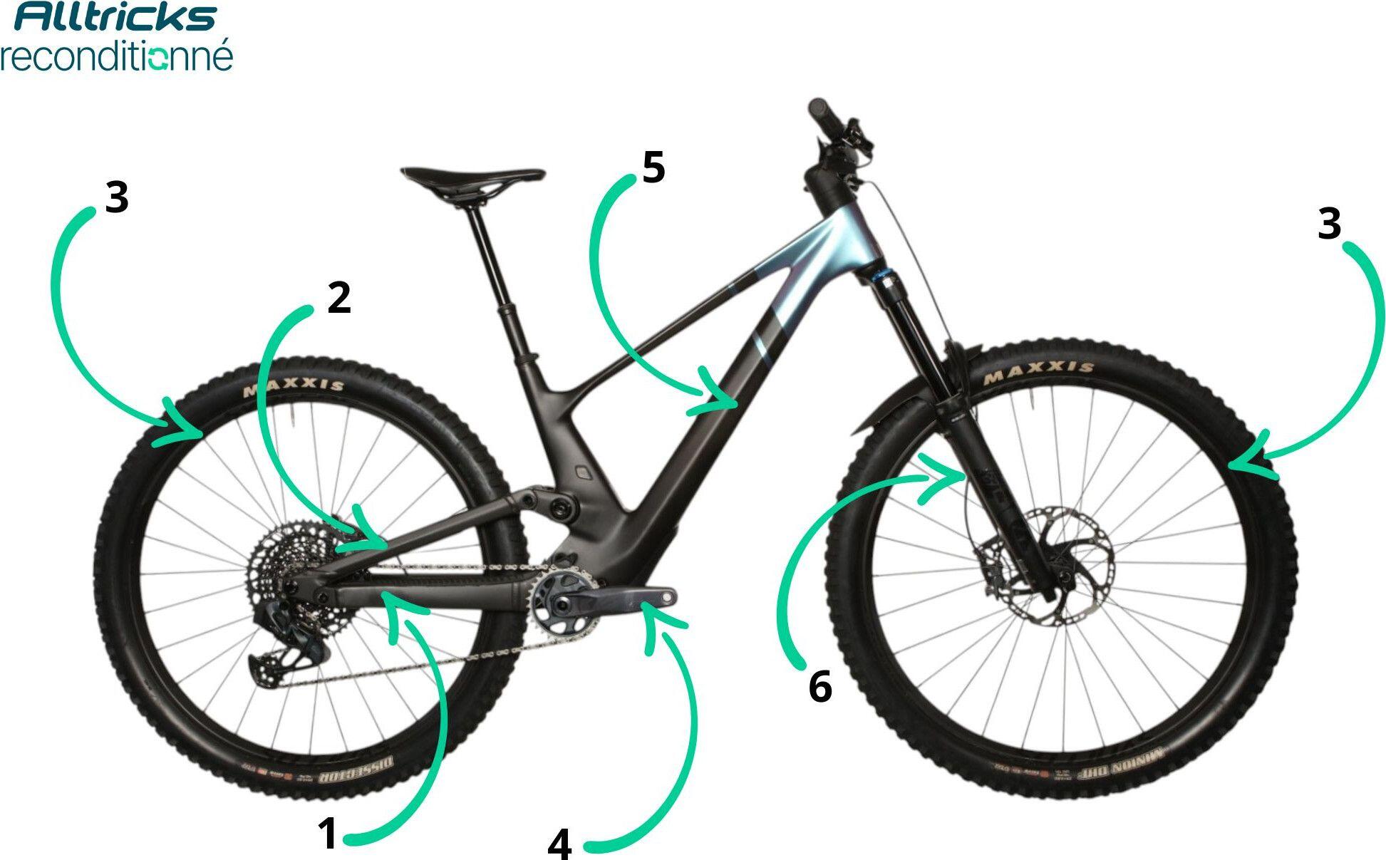 Reconditionné VTT Tout Suspendu Scott Contessa Genius 910 Sram GX AX - Très Bon 3/7