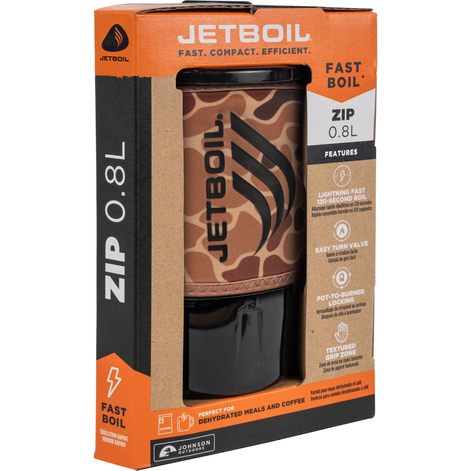 Kochsystem für Gas Zip 0.8L duck camo 4/7