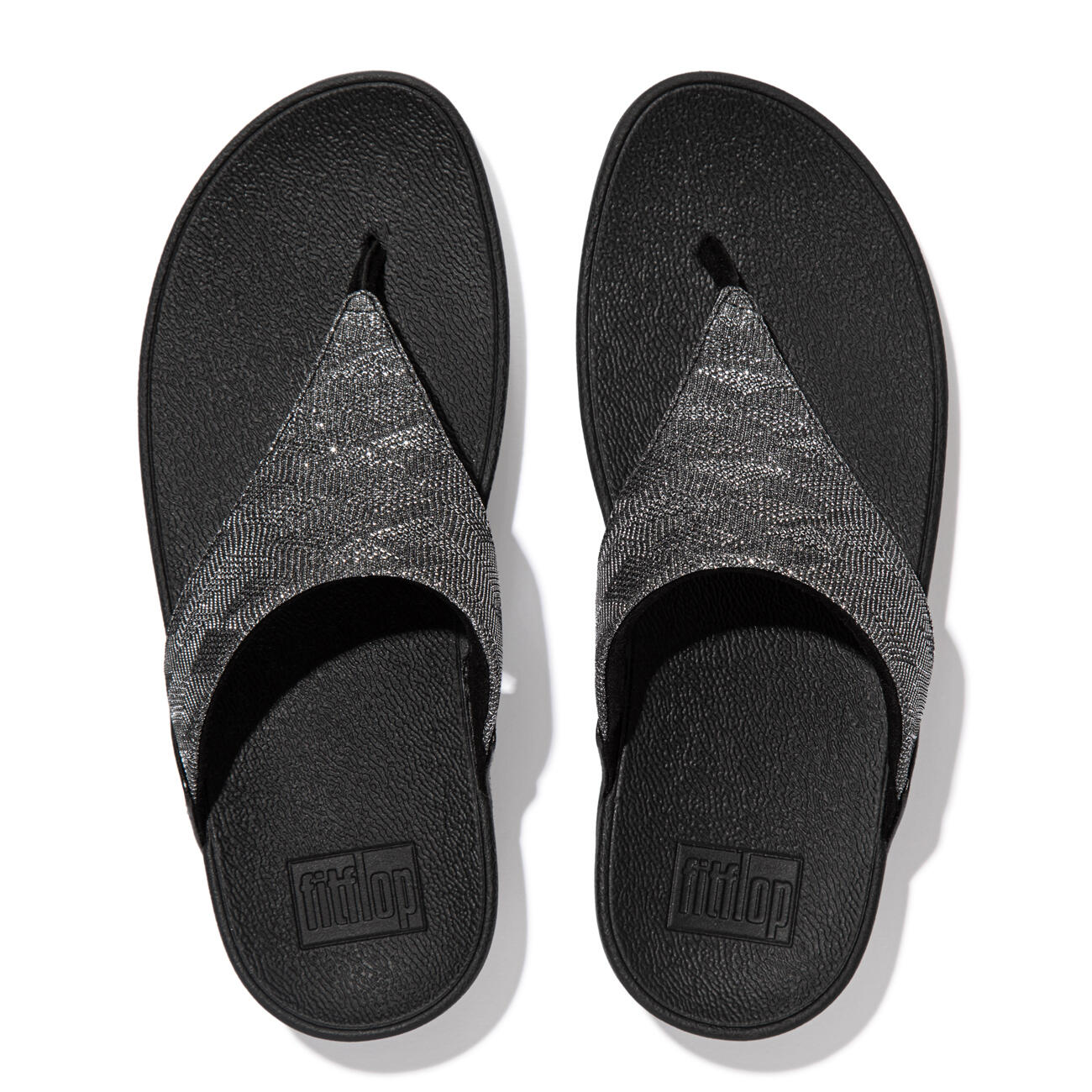 FITFLOP Lulu Toe Post - Geo Glitz  ZWART 42 5/7