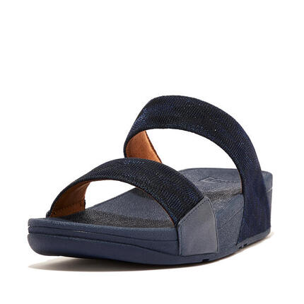 FITFLOP FitFlop Lulu Dames Slide - Donkerblauw Geo Glitz - Met Glitters en