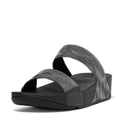 FITFLOP Lulu Slide - Geo Glitz ZWART 42
