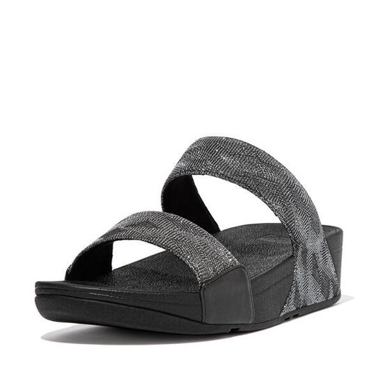 FITFLOP Lulu Slide - Geo Glitz ZWART 42