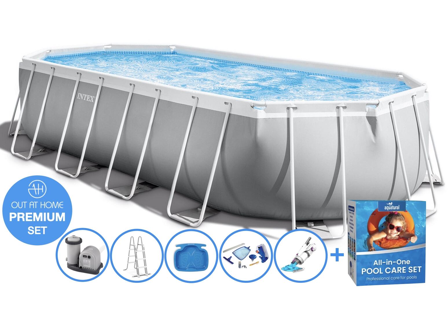 610 x 305 x 122 cm Intex Prism Frame PREMIUM zwembad set - ovaal 1/5