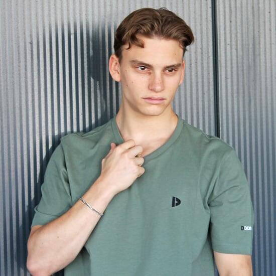Heren T-Shirt Berno v-neck hals  100% katoen 2/5