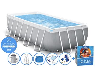 400 x 200 x 100 cm intex prism frame premium zwembad set – rechthoek