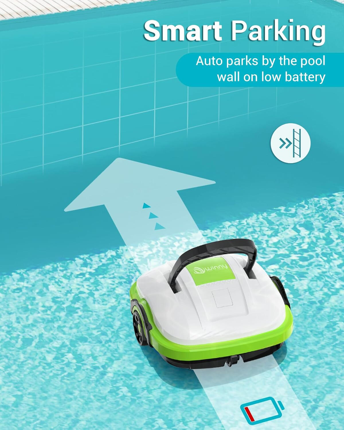 Robot piscine Osprey200 sans fil, nettoyage automatique 50 min, filtre 180µ 2/6