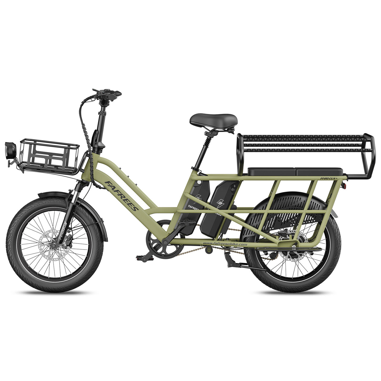 Bicicleta Elétrica Modular Longtail FAFREES FF20 CUV – Bateria Dupla de 30Ah 4/7