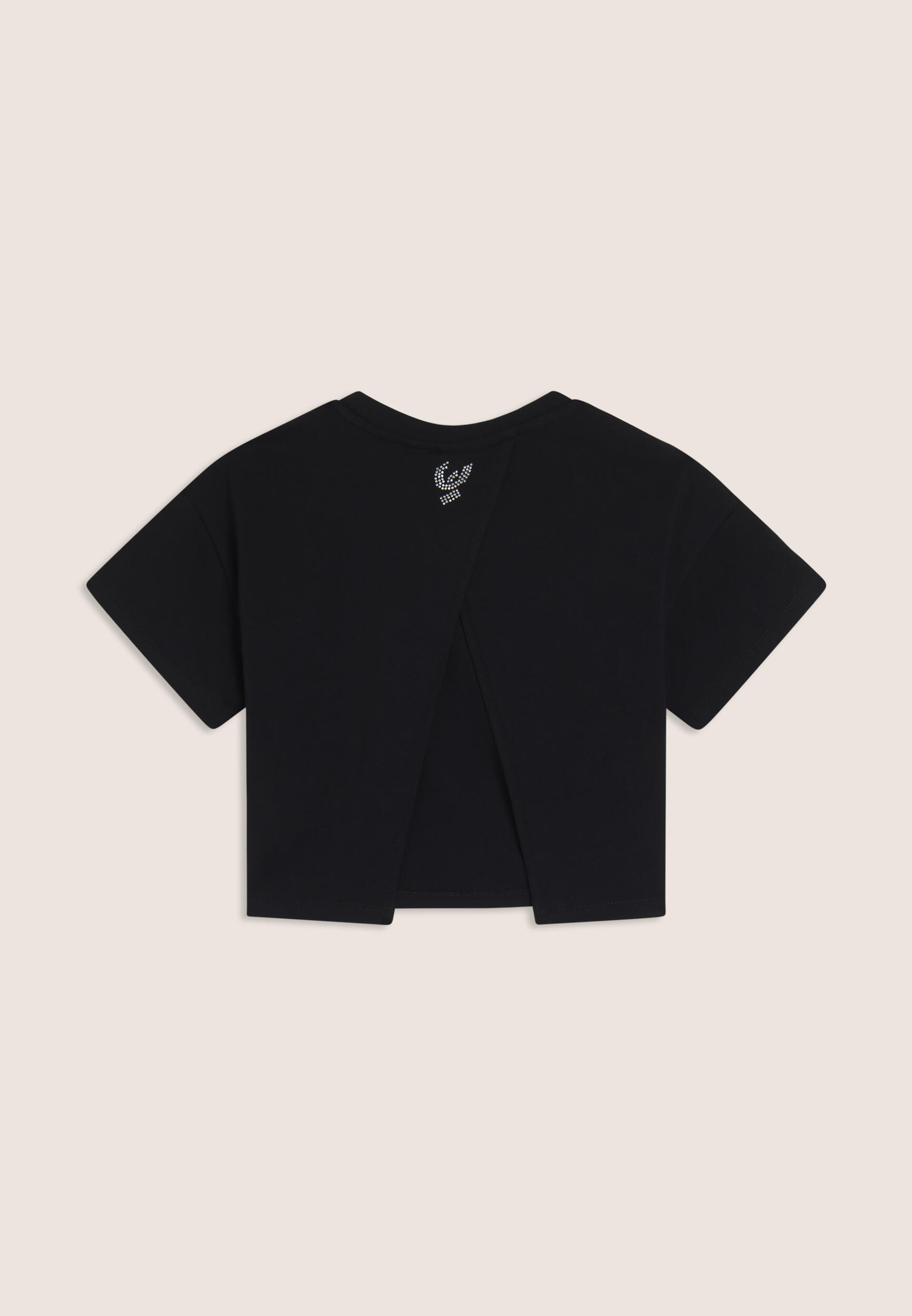 T-shirt cropped con apertura sul retro da bambina e ragazza 2/3