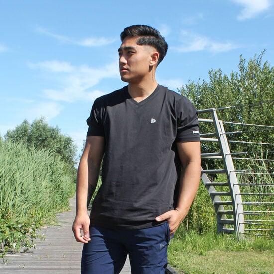 Heren T-Shirt Berno v-neck hals  100% katoen 2/5