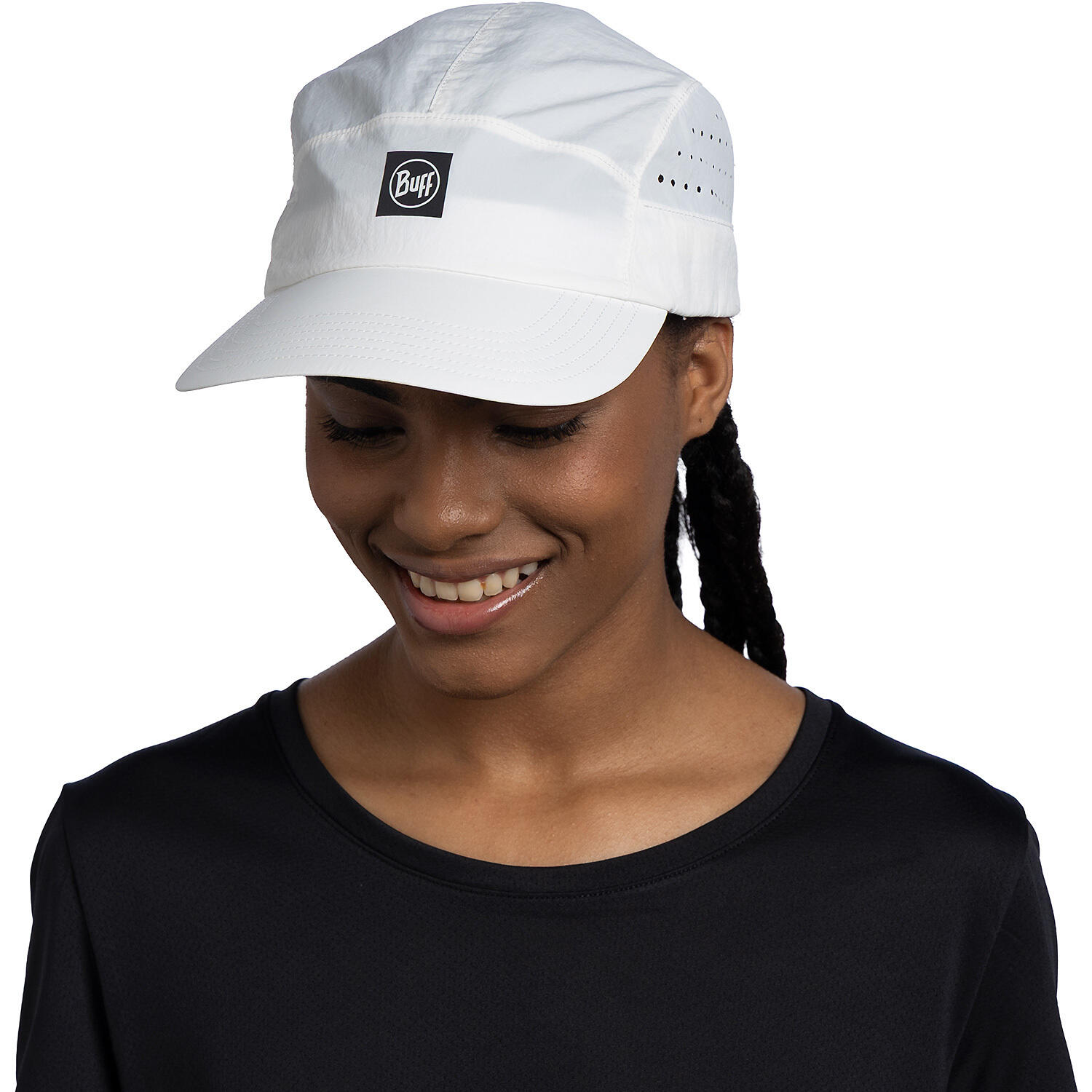 Czapka z daszkiem BUFF SPEED CAP SOLID WHITE S/M 4/7