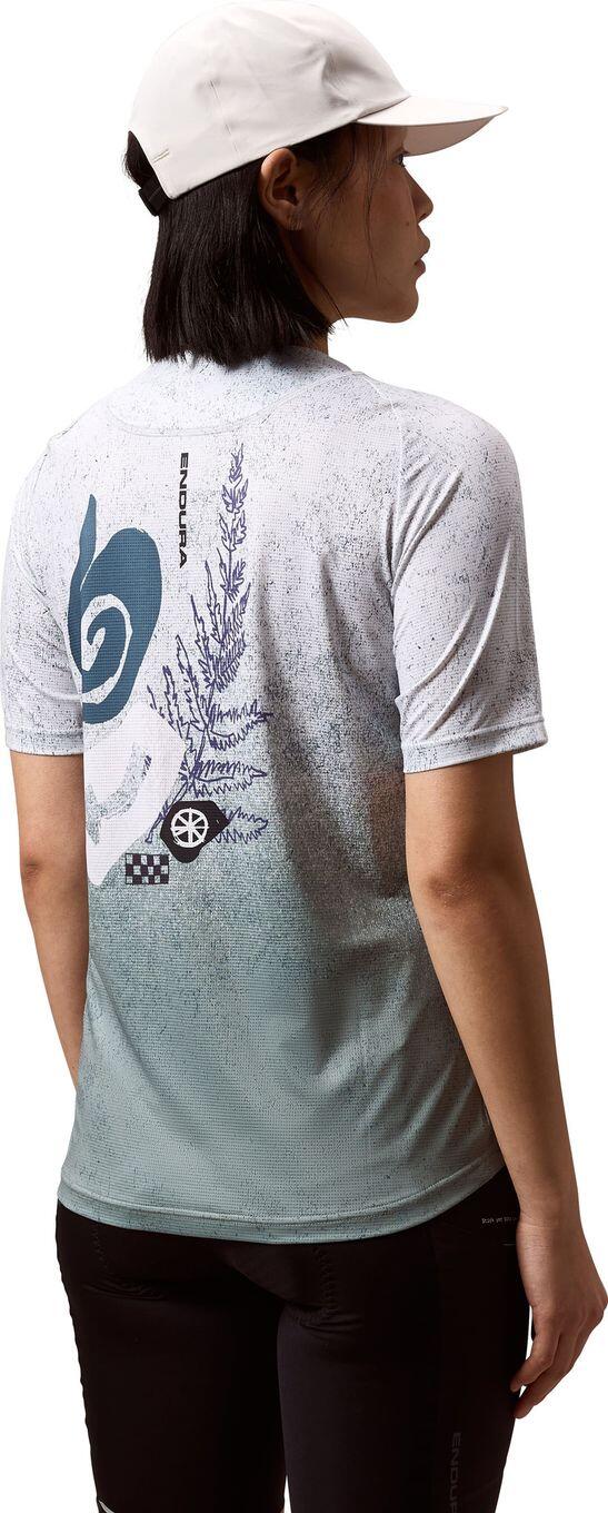 Maglia a maniche corte Endura Singletrack Print blu da donna 2/7