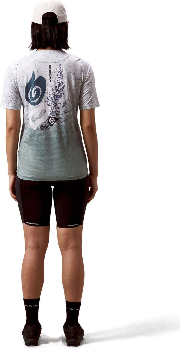 Maglia a maniche corte Endura Singletrack Print blu da donna 4/7