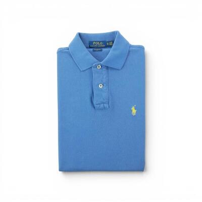 Tweedehands - polo ralph lauren heren polo korte mouw blauw - goede staat