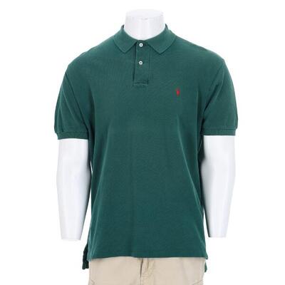 Tweedehands - polo ralph lauren herenshirt korte mouw groen - zeer goede staat