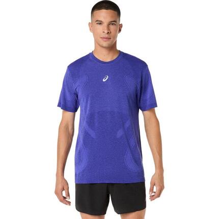 T Shirts Overhemden Heren - ASICS Road Seamless SS Top - Cobalt/Eggplant
