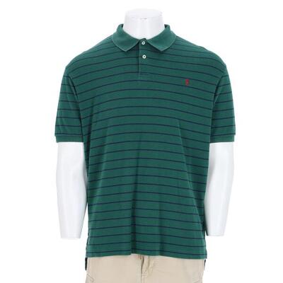 Tweedehands - polo ralph lauren heren polo korte mouwen groen - zeer goede staat