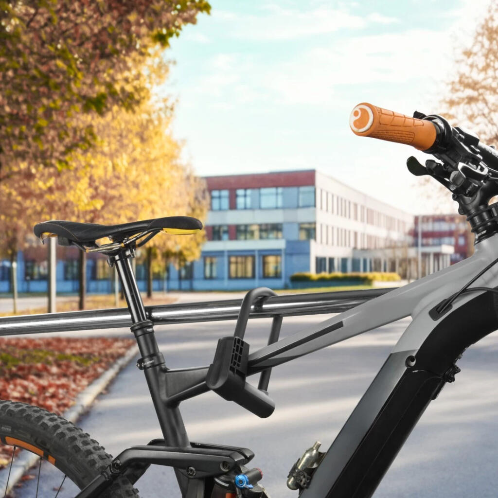 Hama U-beugelslot ART Klasse 2 met 2 sleutels en houder, staal/zwart 6/7