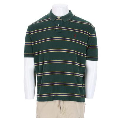 Tweedehands - polo ralph lauren heren polo korte mouwen groen - zeer goede staat