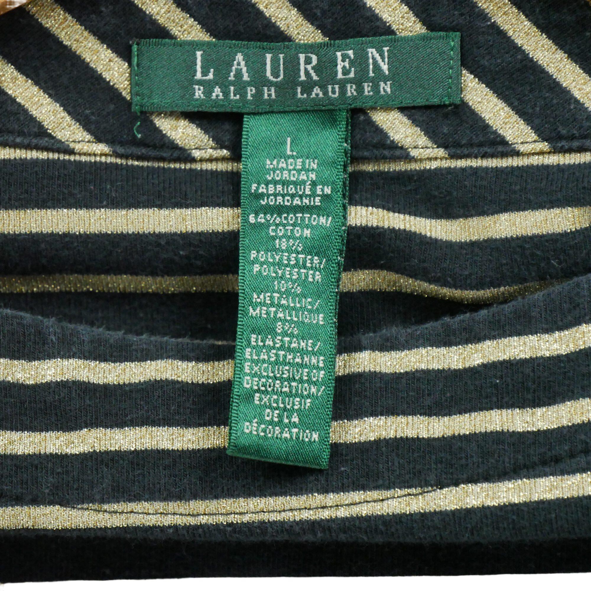 Lauren Ralph Lauren Women's Metallic Effect Black Sweater 6/7