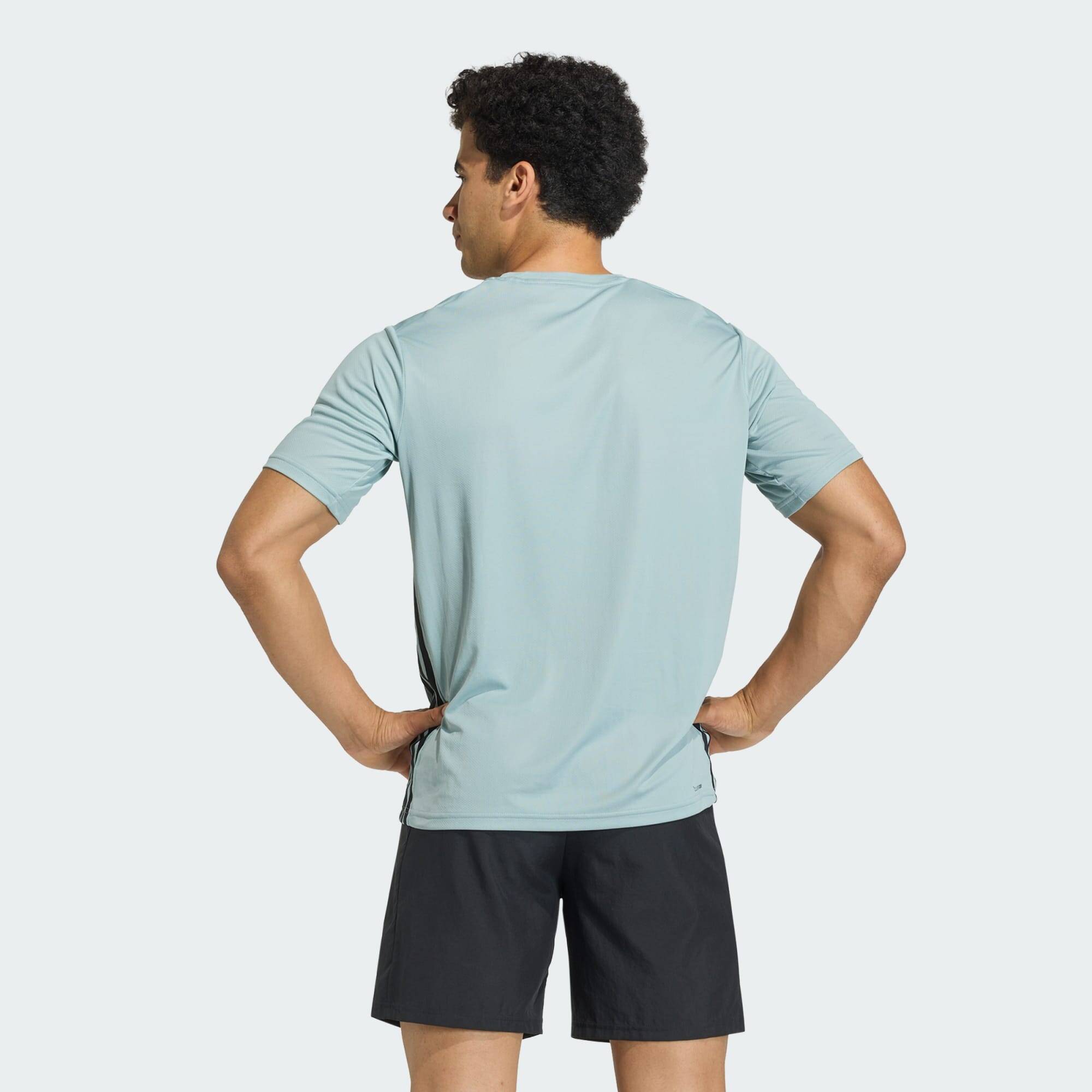 Adidas WE BAS 3S T Men Training T-Shirts Green -  3