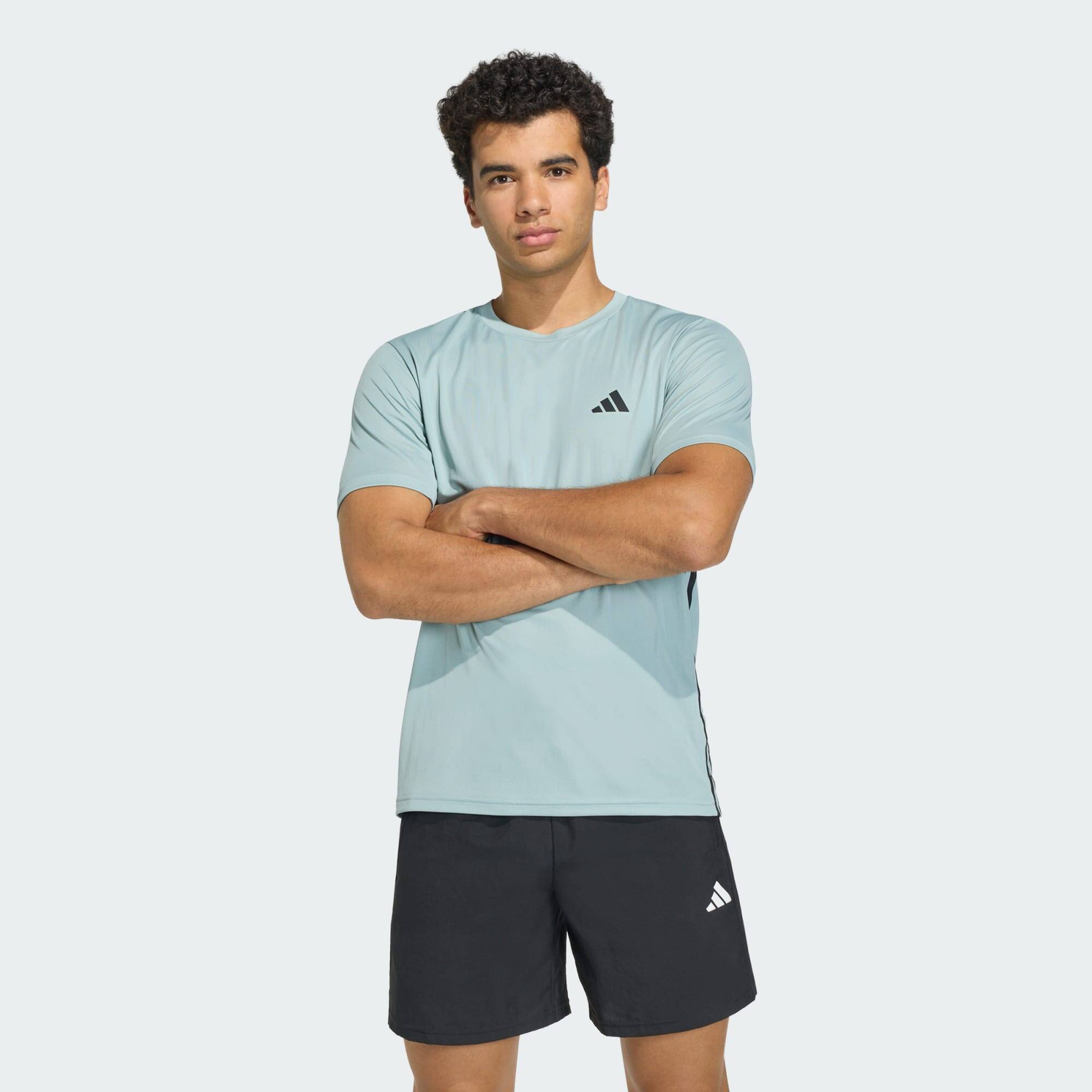 Adidas WE BAS 3S T Men Training T-Shirts Green -  2