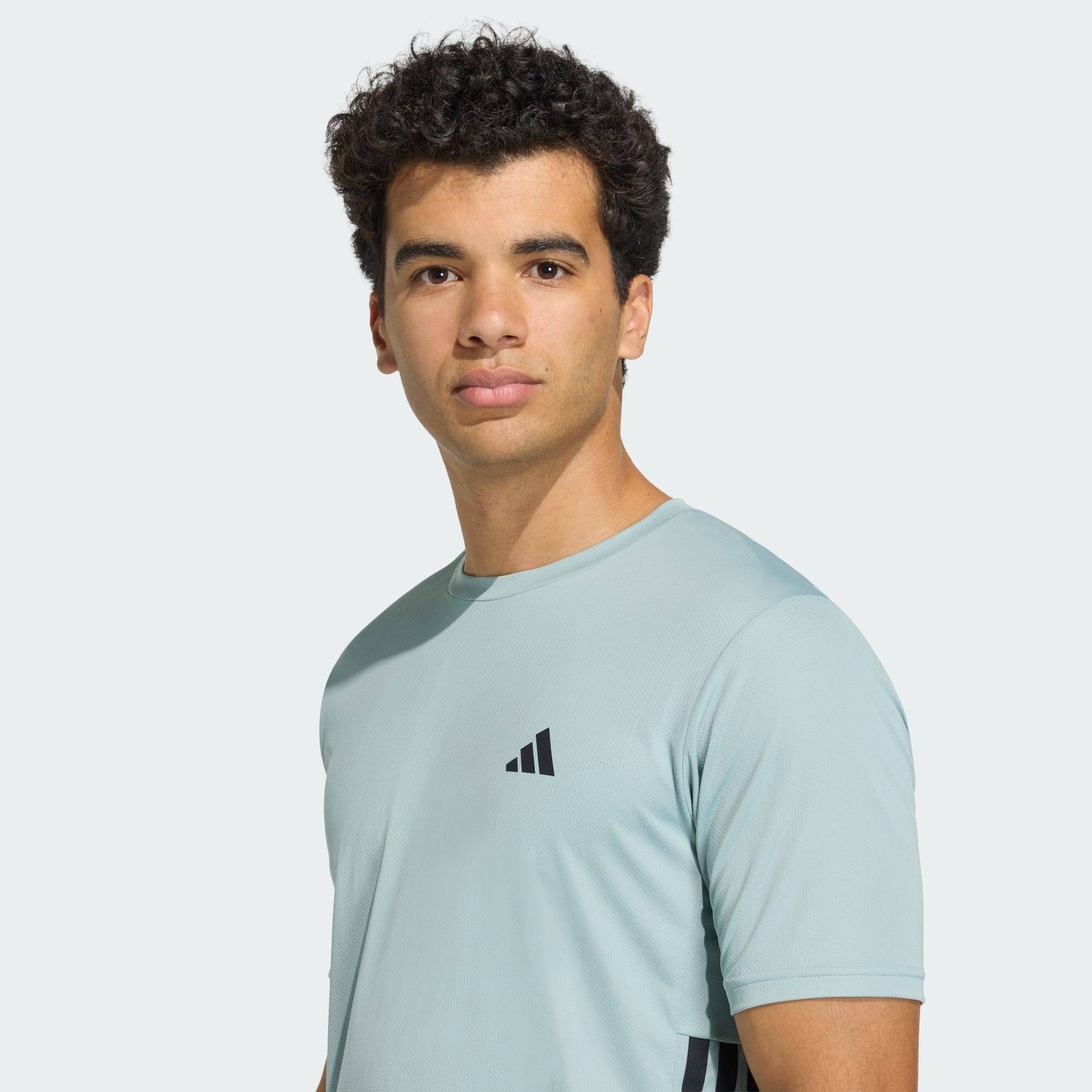 Adidas WE BAS 3S T Men Training T-Shirts Green -  4