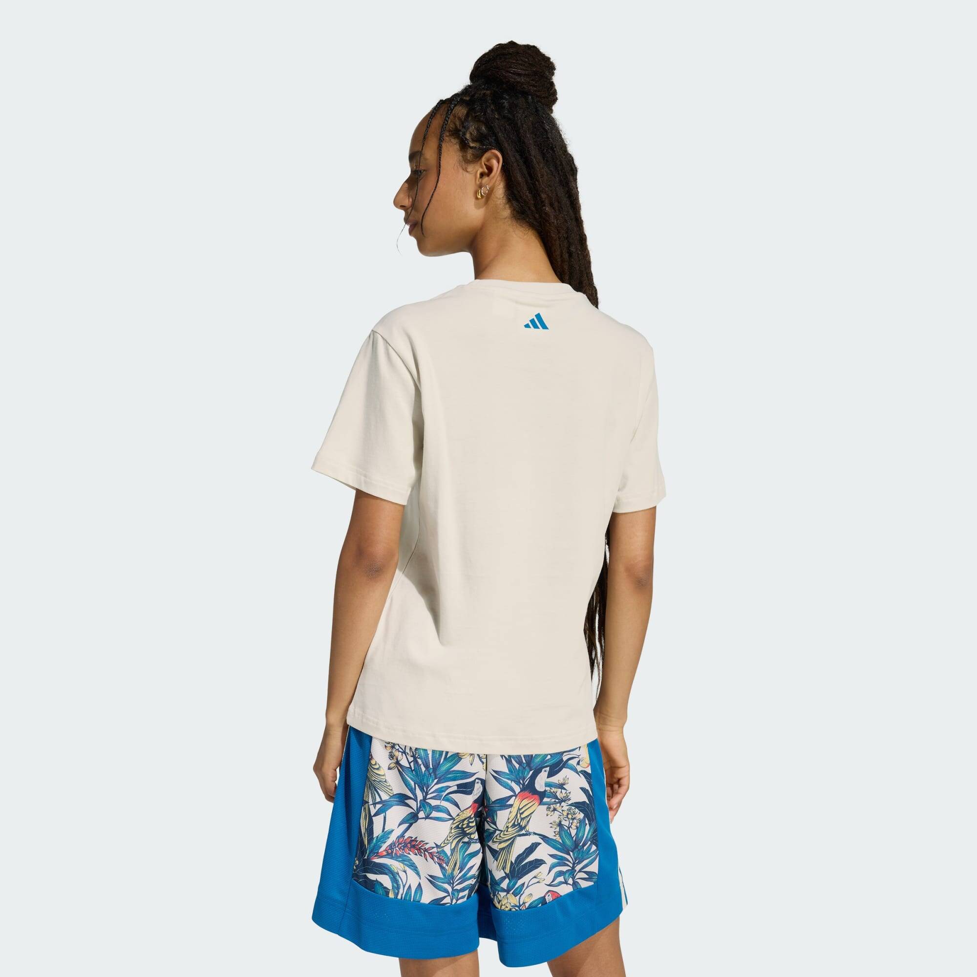 Adidas FARM GFX TEE Women Training T-Shirts Grey -  3