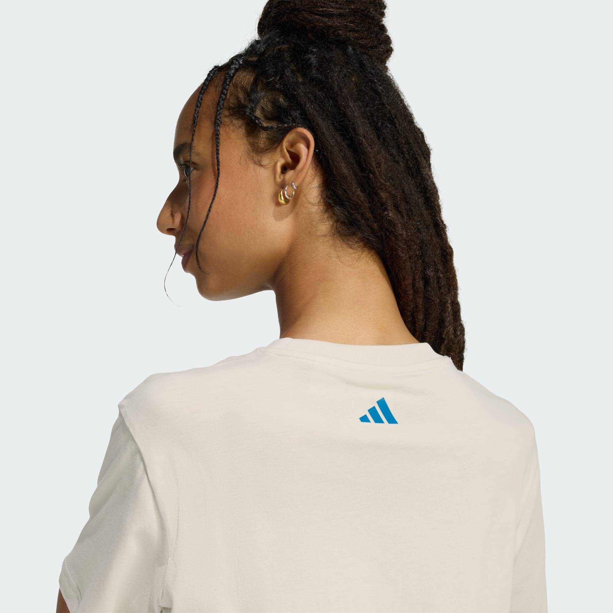 Adidas FARM GFX TEE Women Training T-Shirts Grey -  5