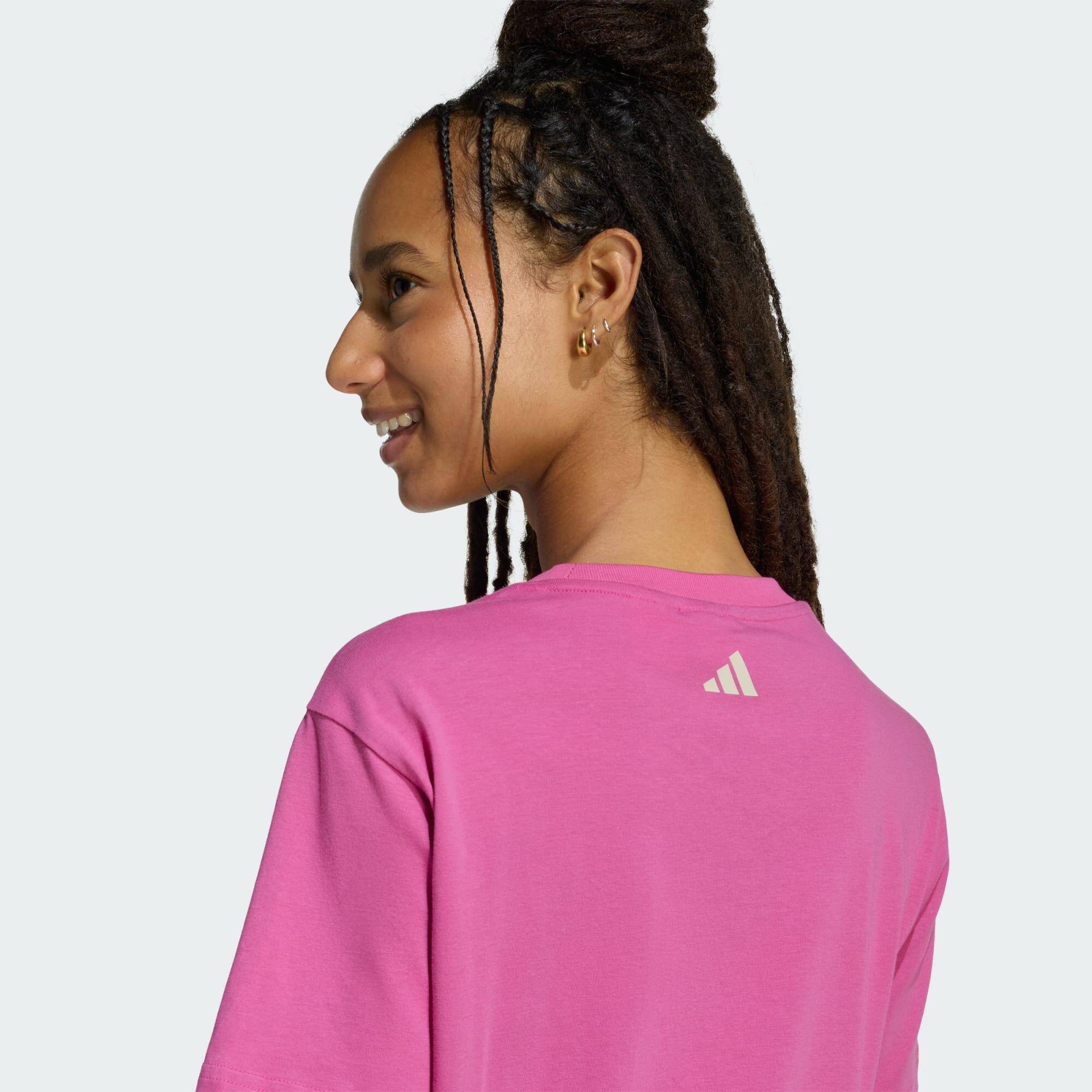 Adidas FARM GFX TEE Women Training T-Shirts Pink -  5