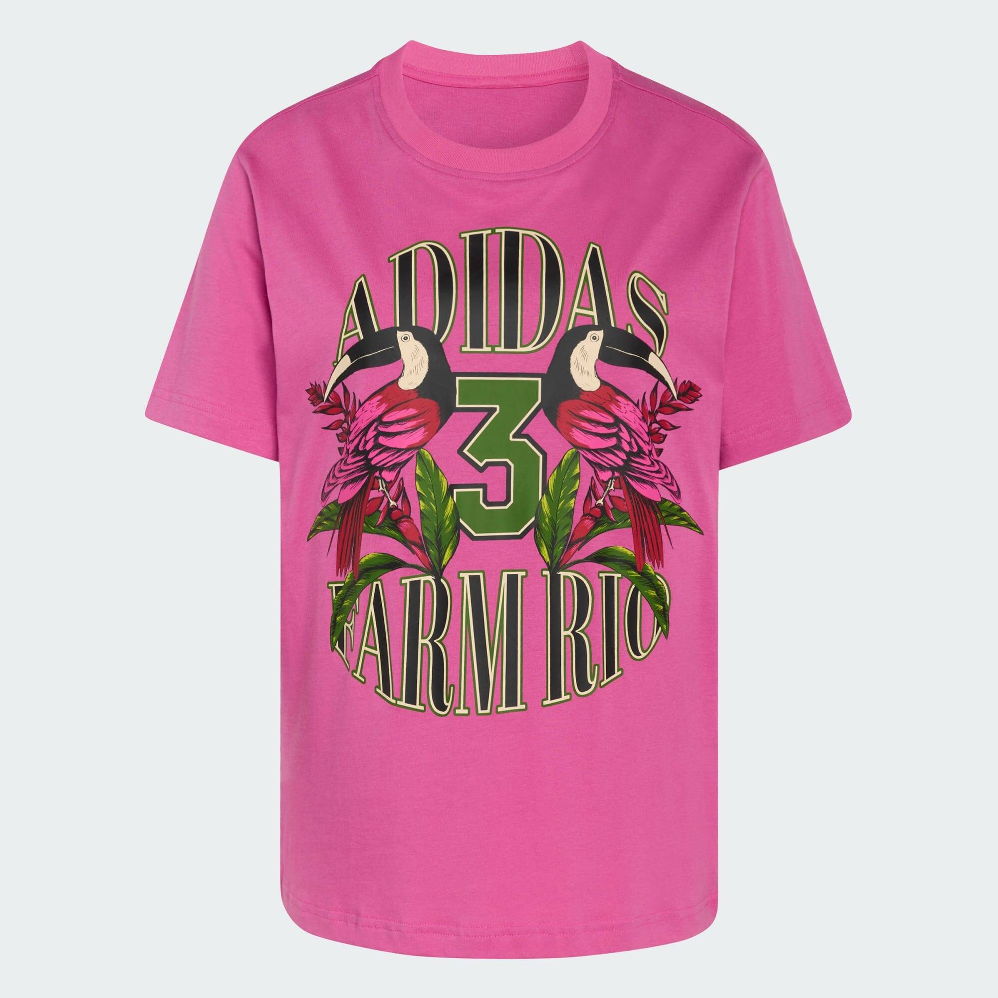 Adidas FARM GFX TEE Women Training T-Shirts Pink -  1