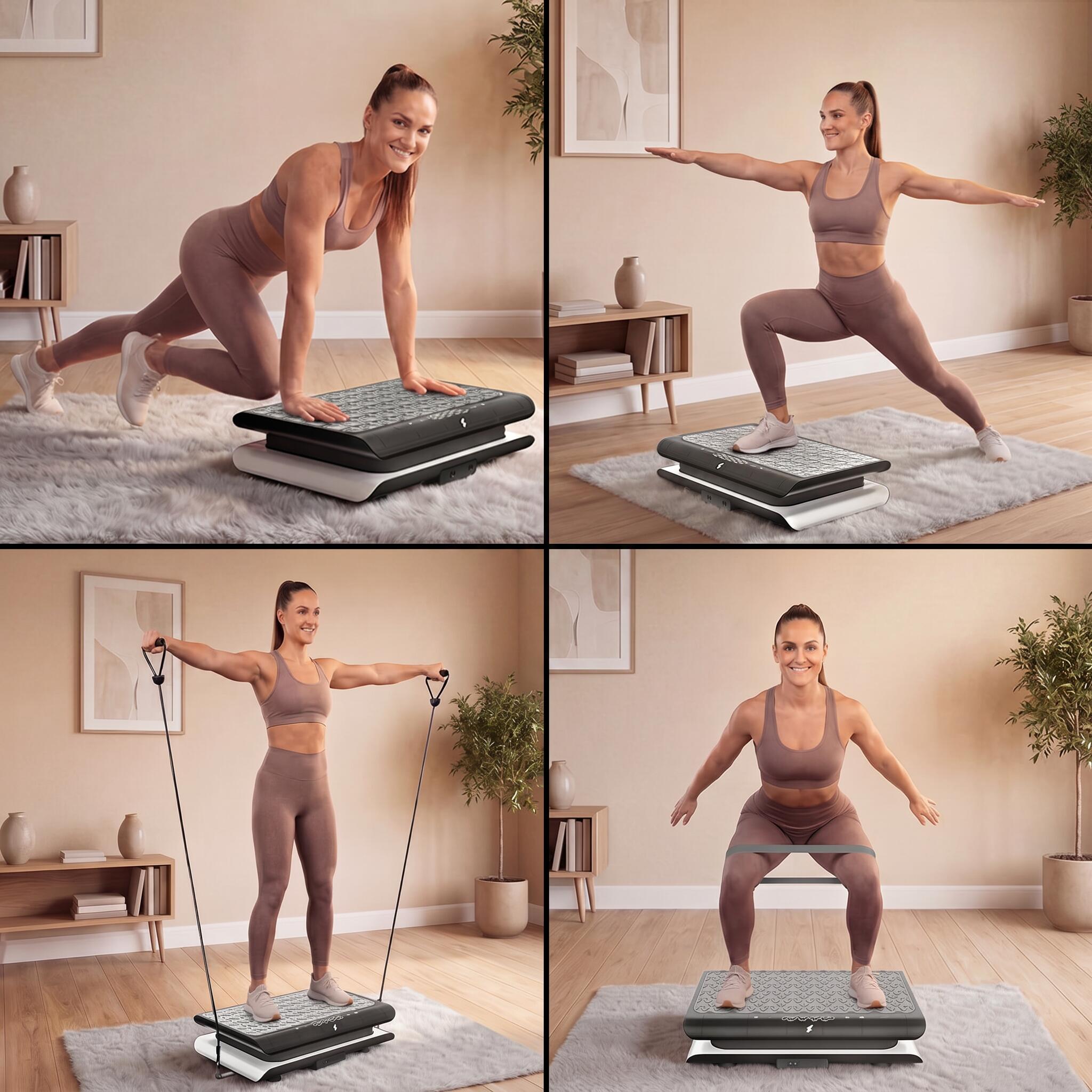 Sportstech sVibe Lite_WT - Plateforme vibrante 4D – 99 niveaux d’entraînement 4/8