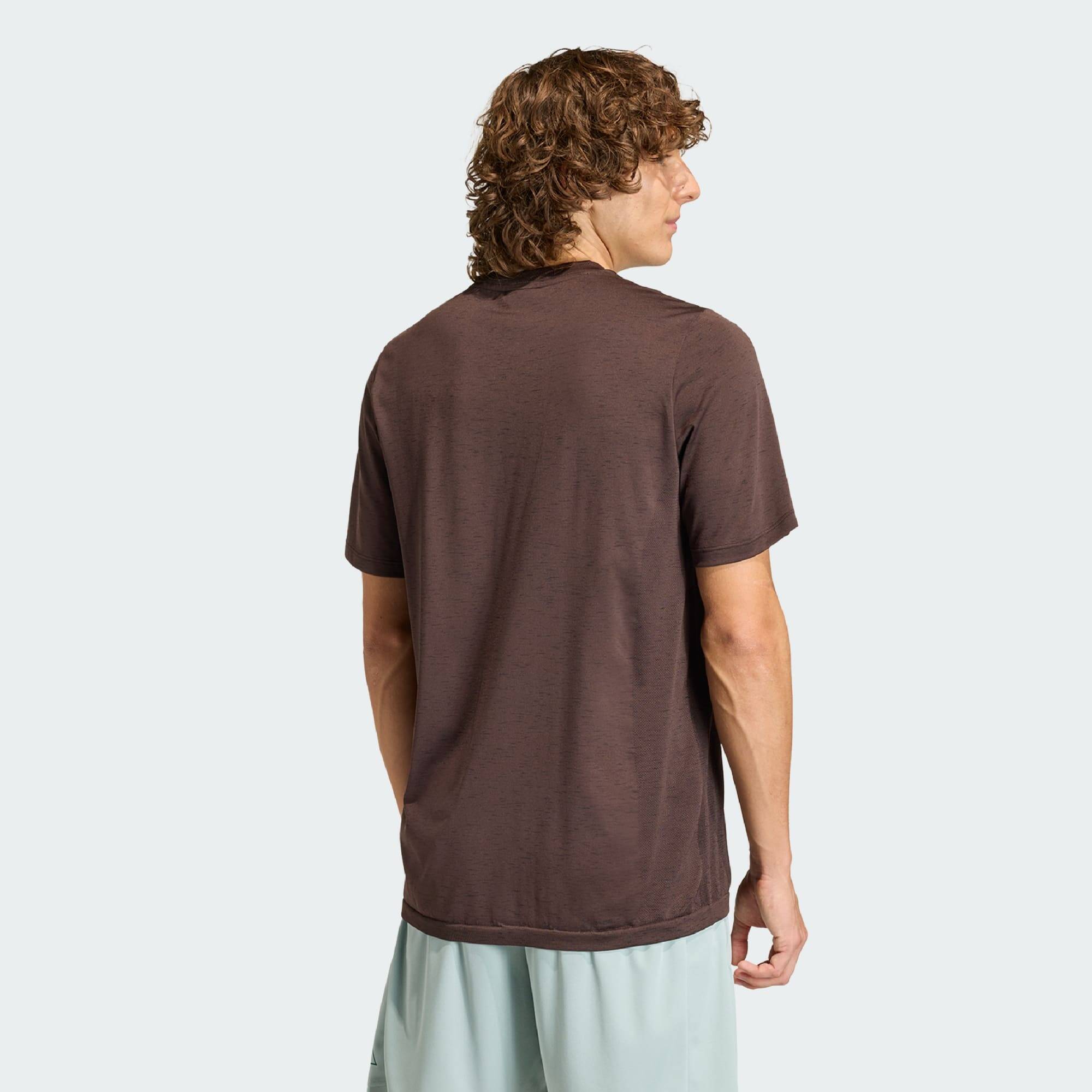 Adidas WE SEAML T Men Training T-Shirts Brown -  3