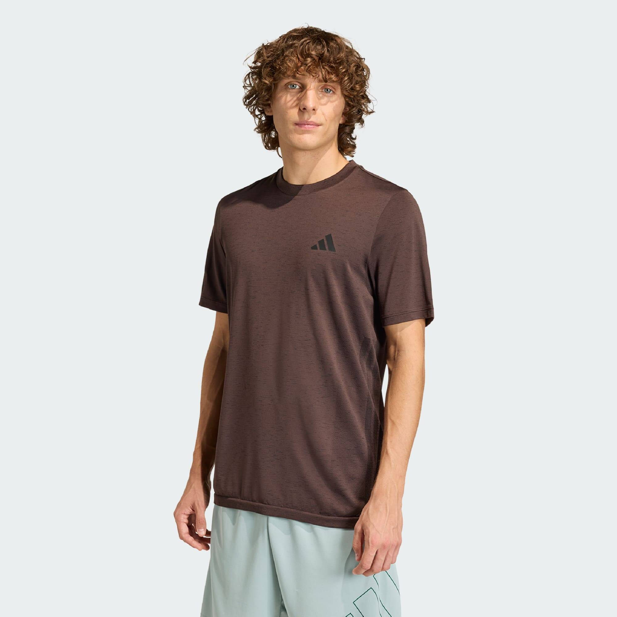 Adidas WE SEAML T Men Training T-Shirts Brown -  2