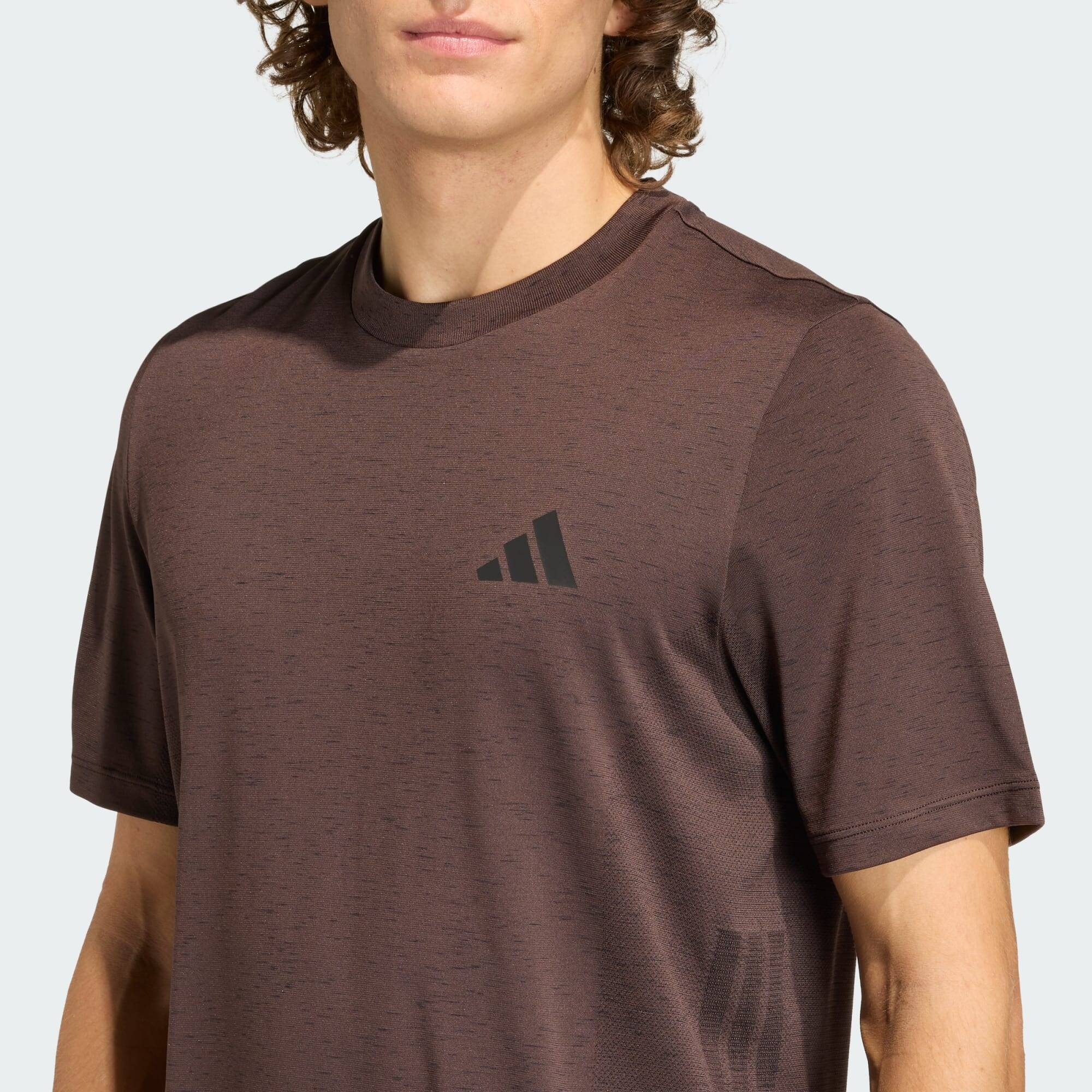 Adidas WE SEAML T Men Training T-Shirts Brown -  5