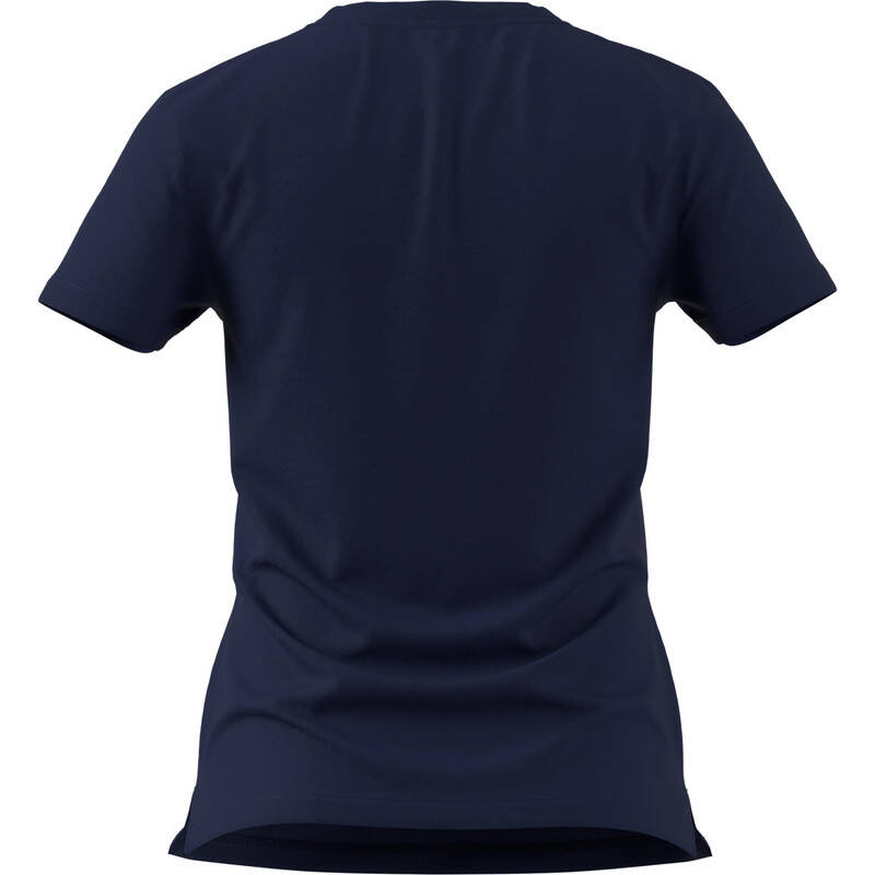 Adidas WE MIN V NK TEE Women Training T-Shirts Blue -  2
