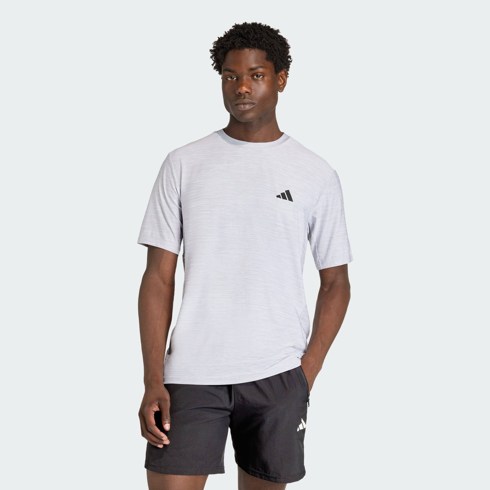 Adidas WE FLEX T Men Training T-Shirts Grey -  2