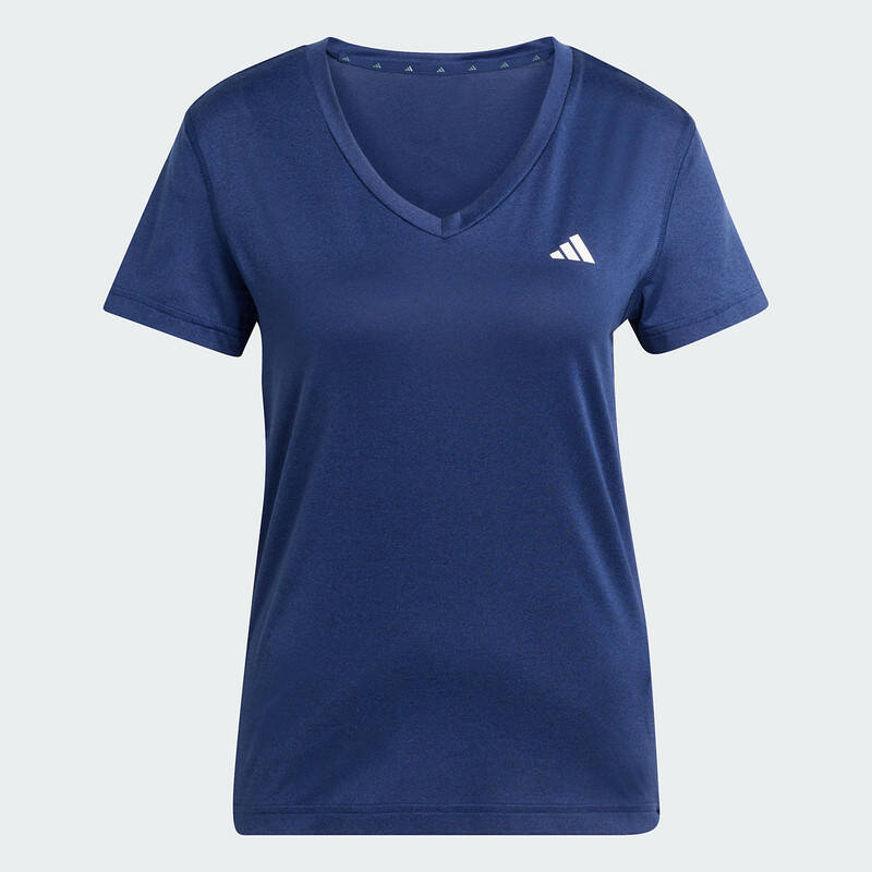 Adidas WE MIN V NK TEE Women Training T-Shirts Blue -  1