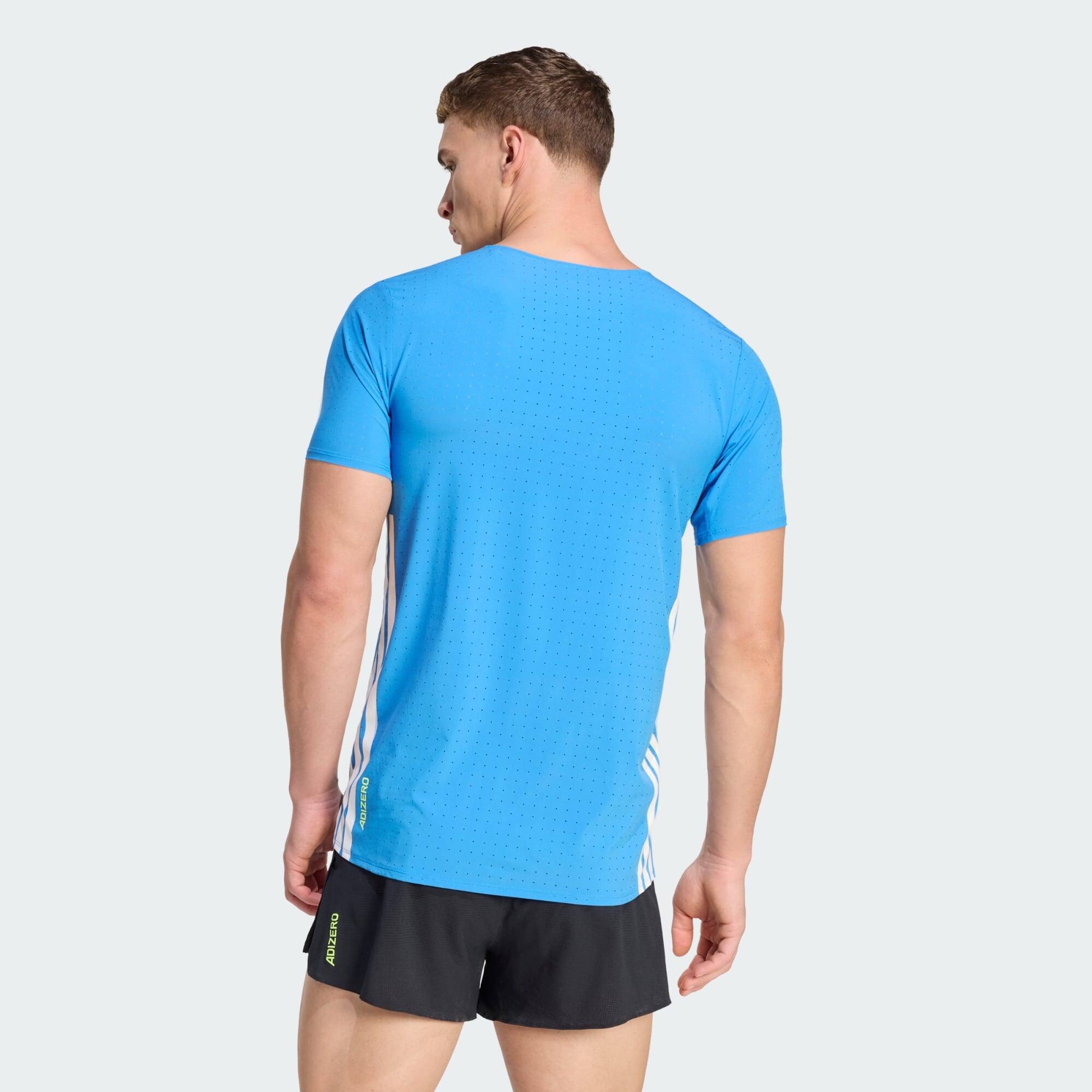 Adidas ADIZERO TEE M Men Running T-Shirts Blue -  3