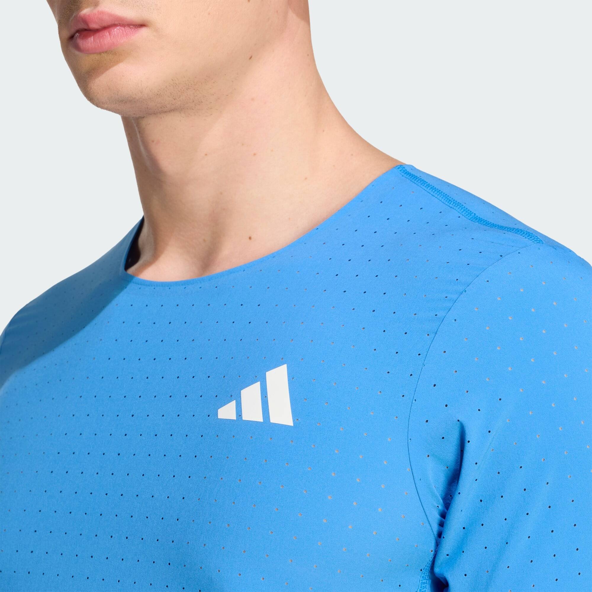 Adidas ADIZERO TEE M Men Running T-Shirts Blue -  4