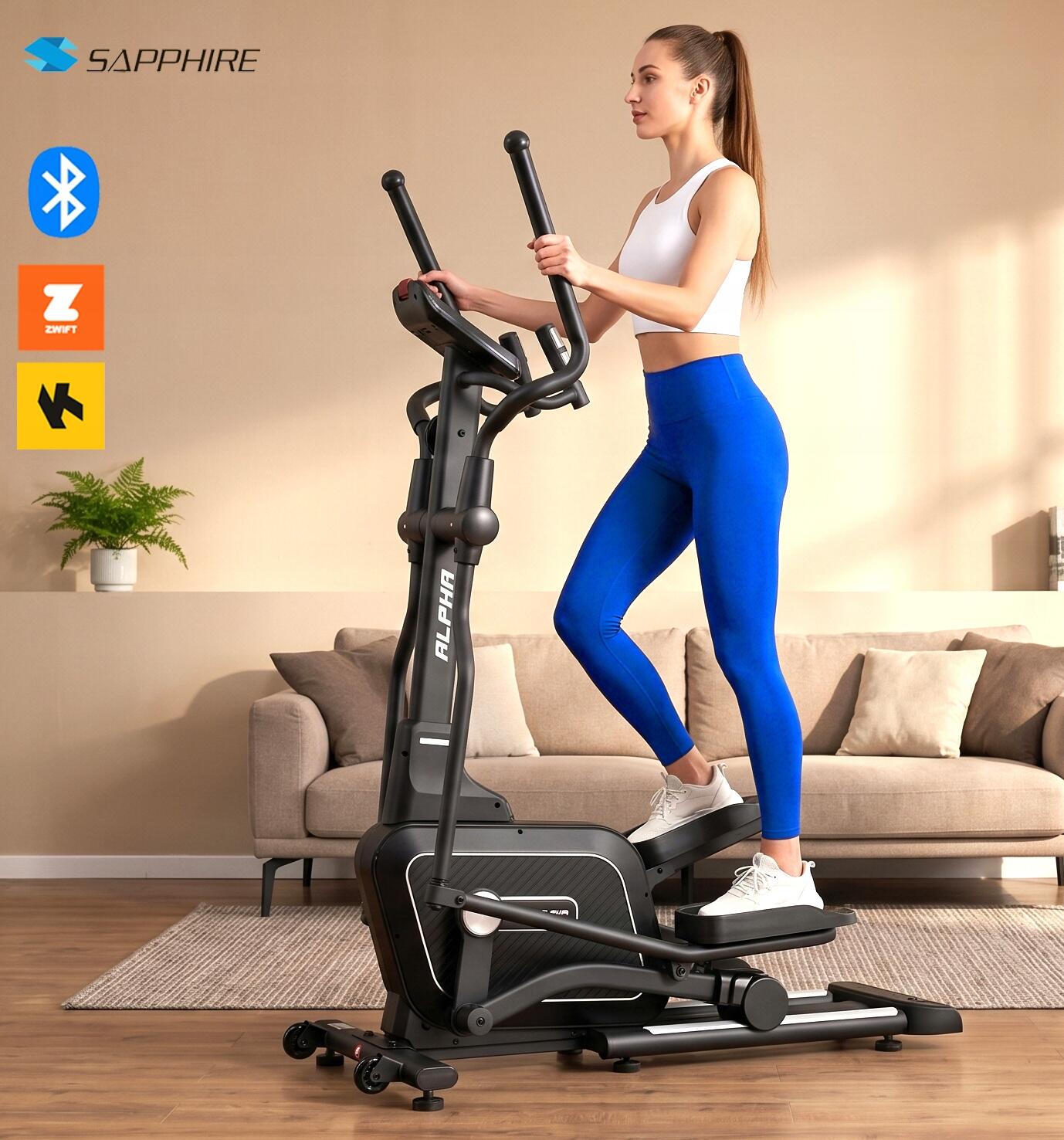 Trenażer eliptyczny magnetyczny Sapphire SG-700E Alpha Aplikacje Bluetooth 2/7