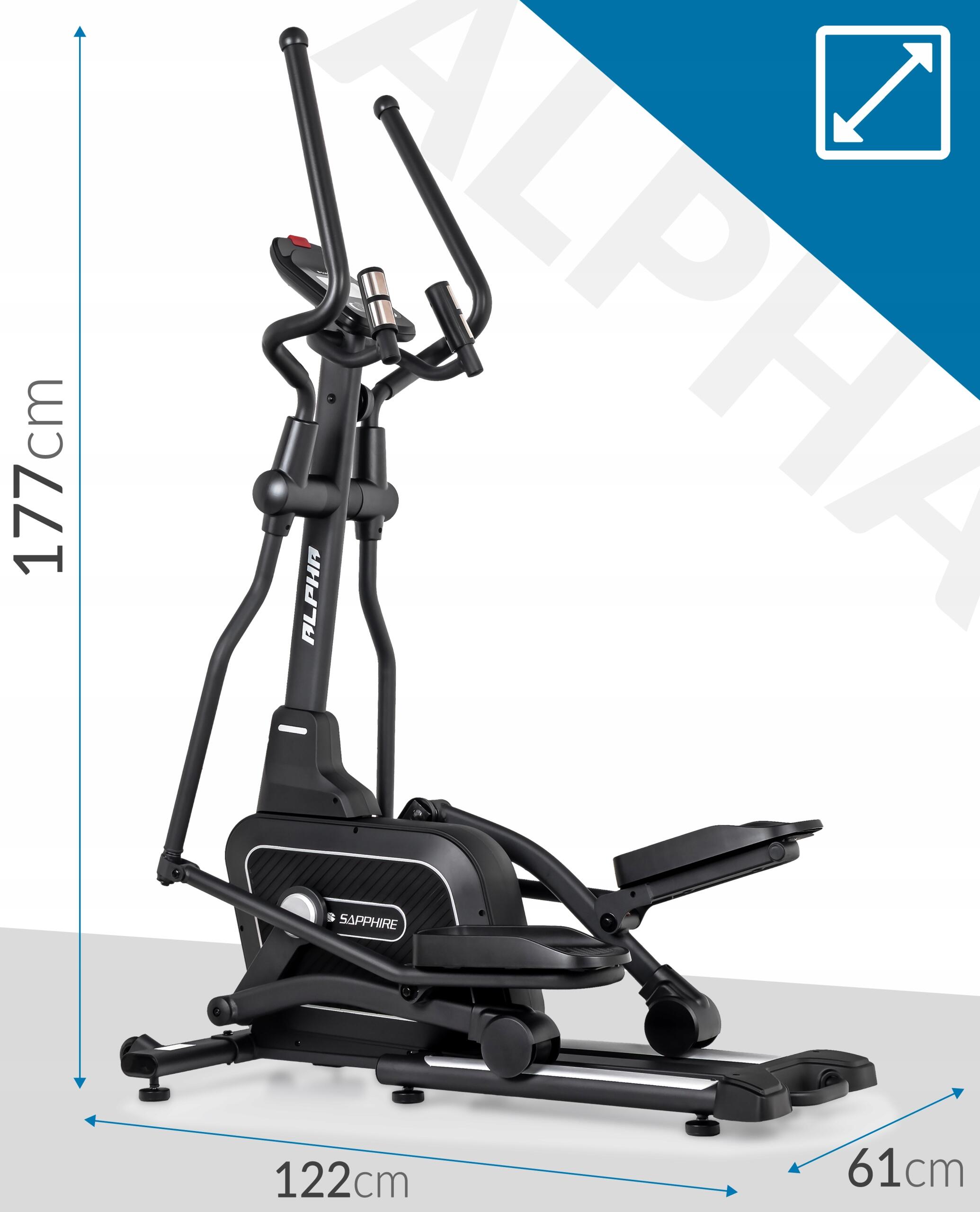 Trenażer eliptyczny magnetyczny Sapphire SG-700E Alpha Aplikacje Bluetooth 7/7