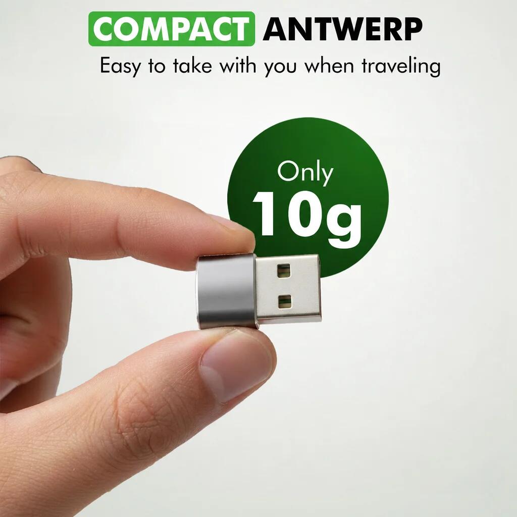Zestaw adapterów USB-A do USB-C – 2 sztuki, szary 5/6