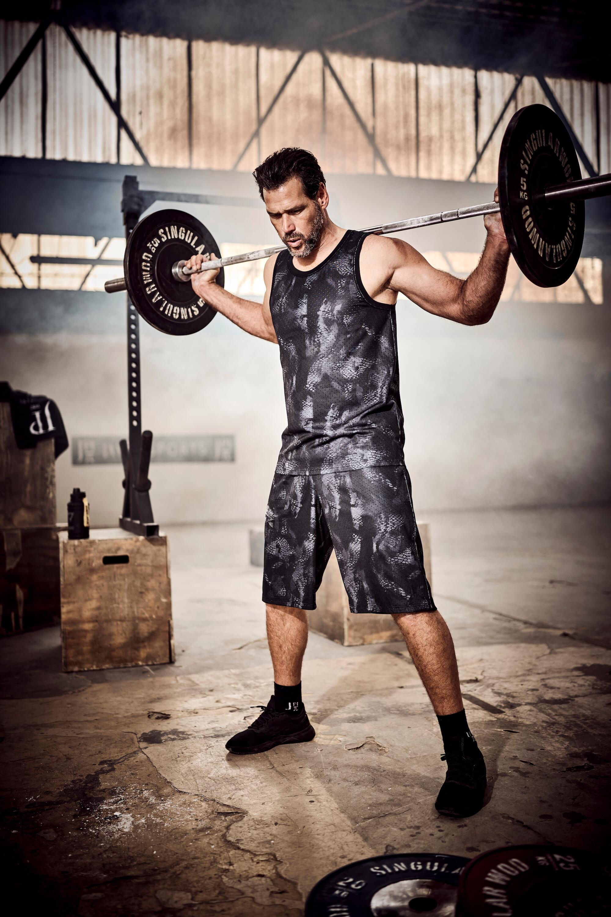 Hommes Débardeur en mesh imprimé all-over et séchage QuickDry collection Fitness 5/5