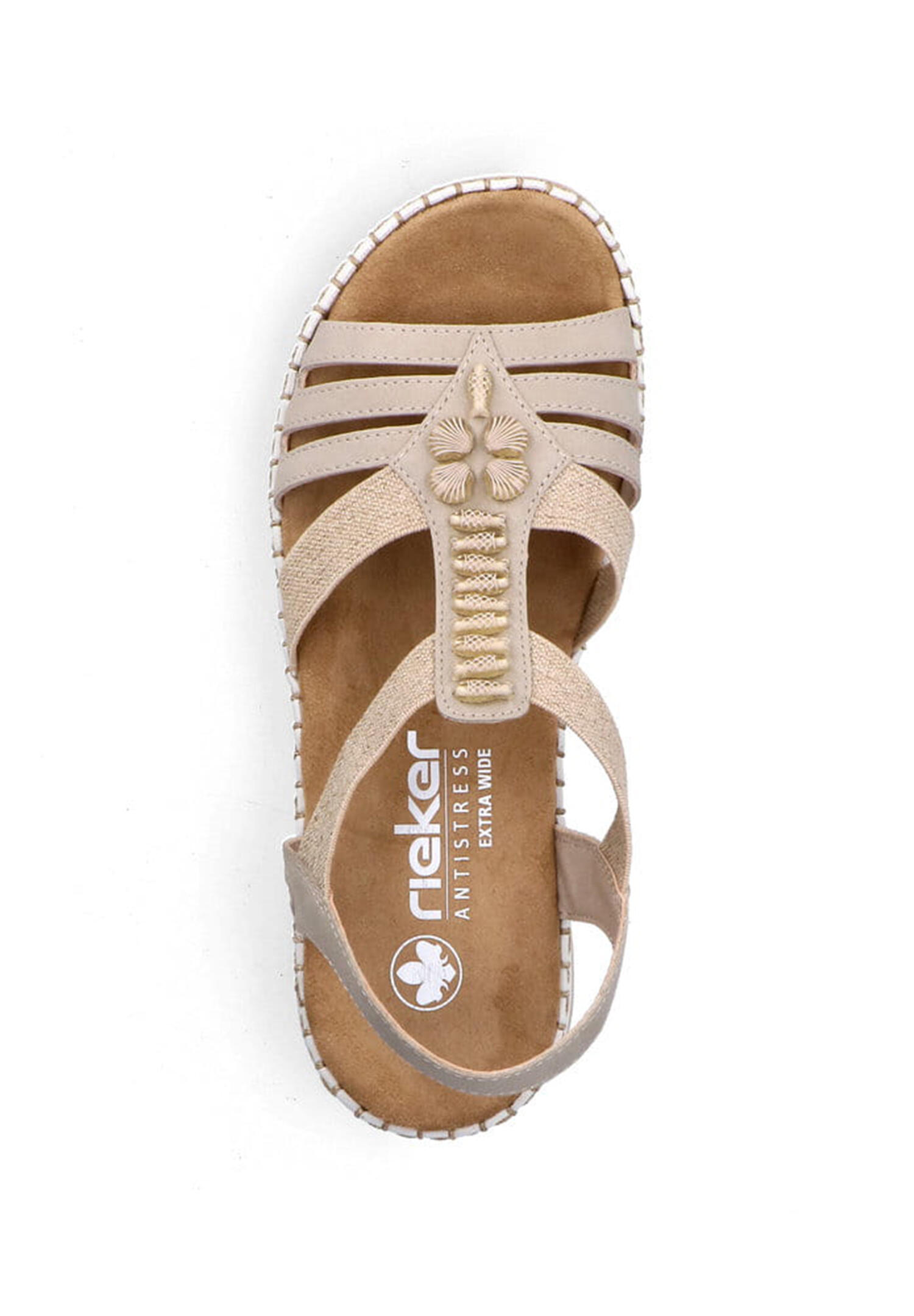 Rieker Damen Riemchensandalen 66201-62 Beige 2/5